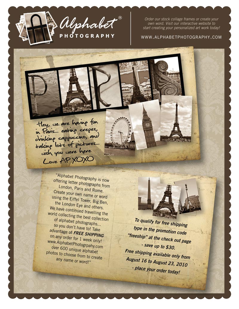 Alphabet Photography offers photographs from London, New York and Paris!
