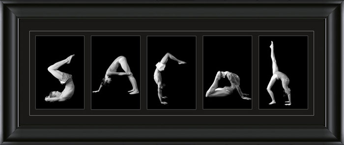 Human Alphabet Framed Word Art