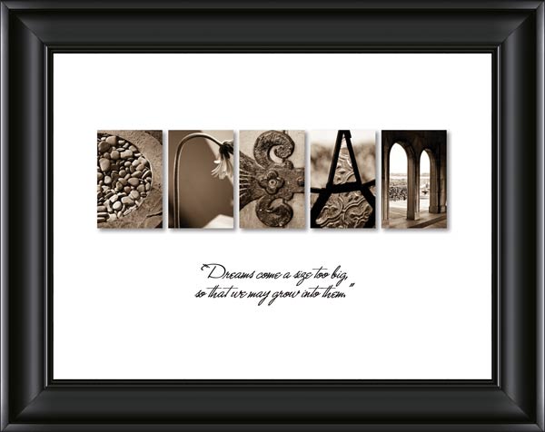 <div class='jqt'><h3>Alphabet Photography - Children's Wish Series - Dream.</h3><div class='qp'>Quote 'Dreams come a size too big, so that we may grow into them. ' - Unknown </div><ul class='ul1'><li>Printed on Professional Grade Crystal Archive Photographic Paper, mounted on wood, framed with a black high quality wood frame.</li><li>15 x 13 inches </li><li>$45.00</li></ul></div><br /><div class='r'><a href='#' style=width: 448px; height: 338px