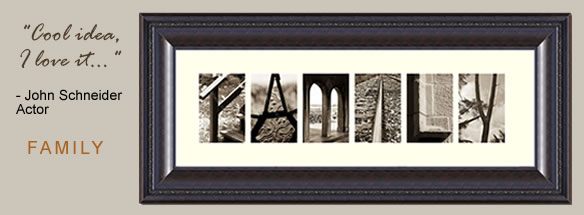 John Schneider Framed Family - Cool Idea, I love it...